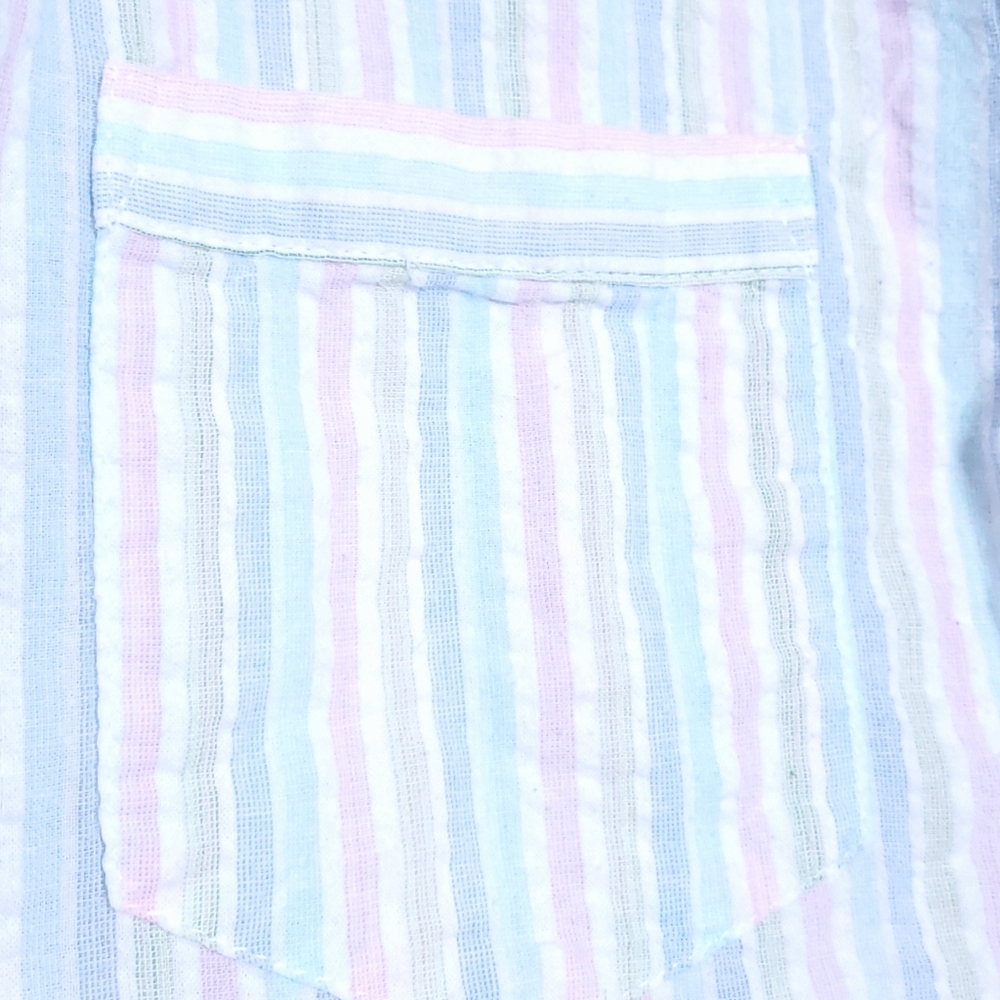 Superdown Damion Rainbow Pastel Button Down Shirt - image 8